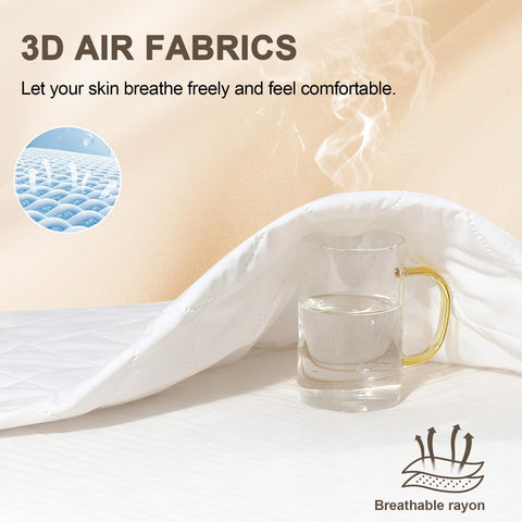 GUHER washable protector ready for cold cycle and quick dry.