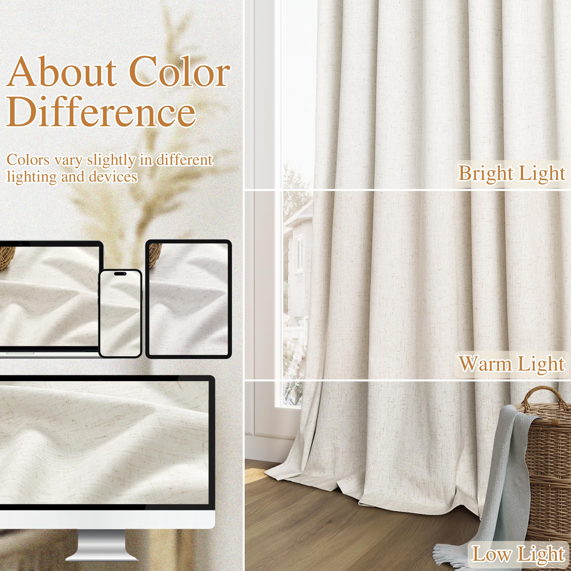 Guken bedroom and nursery darkening curtains for restful privacy
