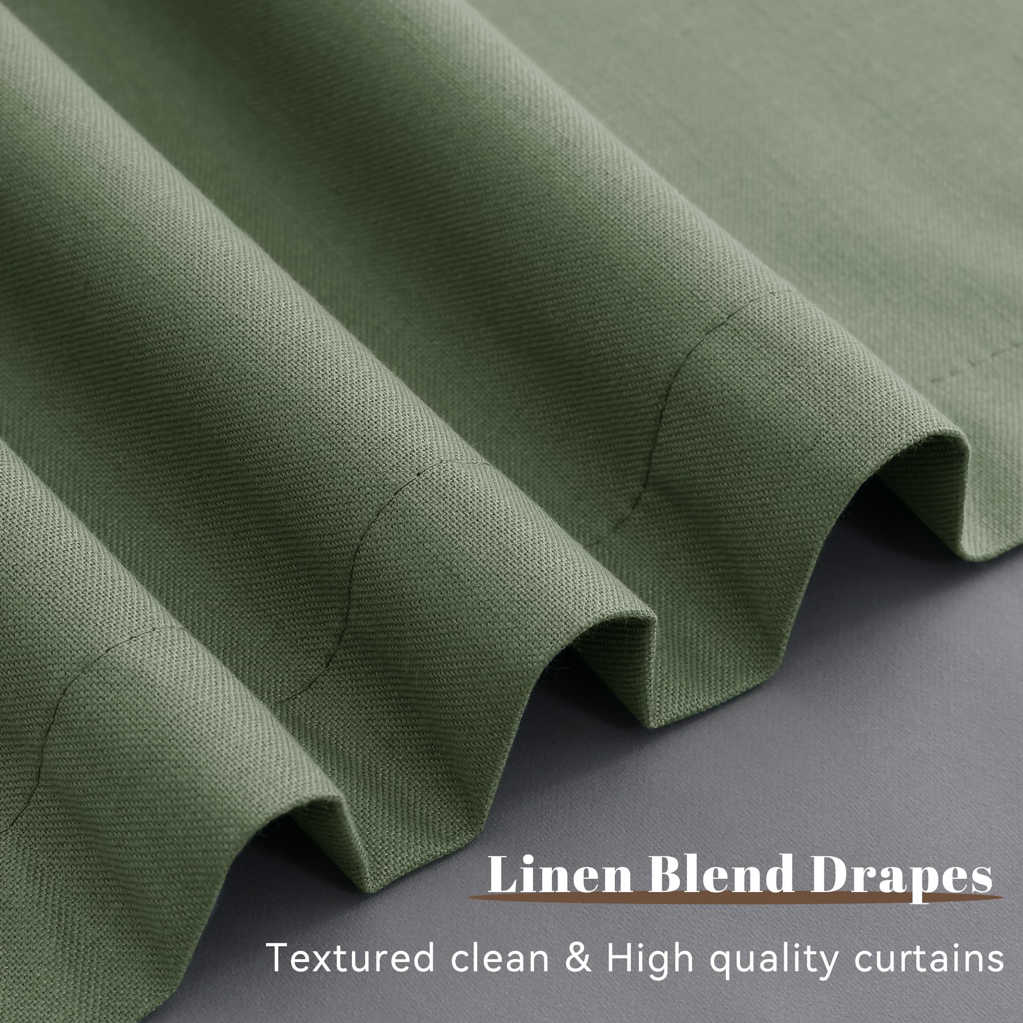 Nursery scene shows calming olive green tone for gentle light.