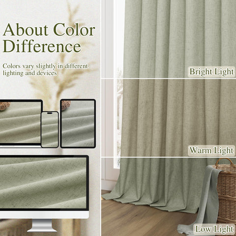 Guken Sage Green living room setup shows versatile light control and style.