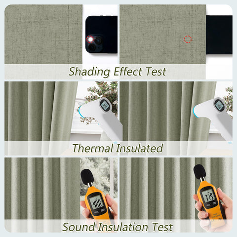 Guken Sage Green room darkening effect helps create a cozy home ambiance.