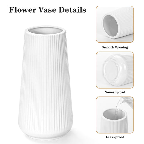 GUKJOB white ceramic vase on bedroom shelf for subtle style