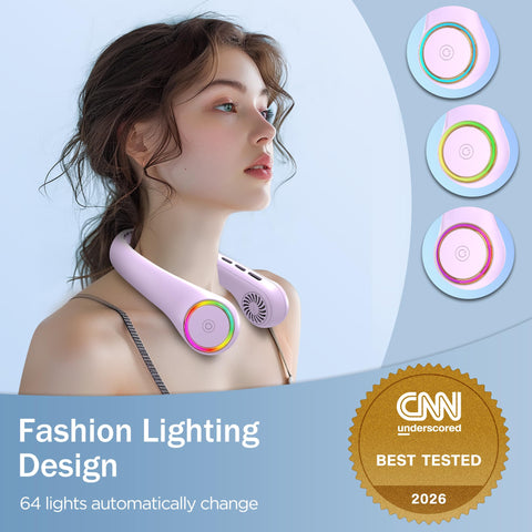 GULAKI neck fan shows 3 speed control for personalized airflow