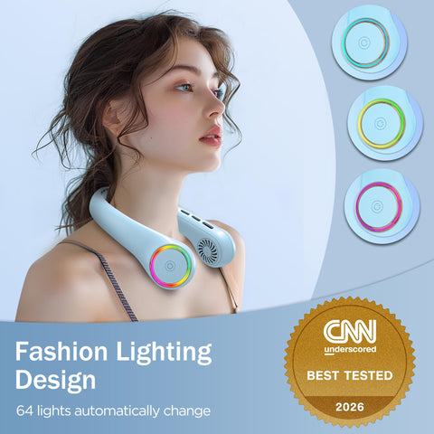 GULAKI neck fan with three speed settings for customized cooling.