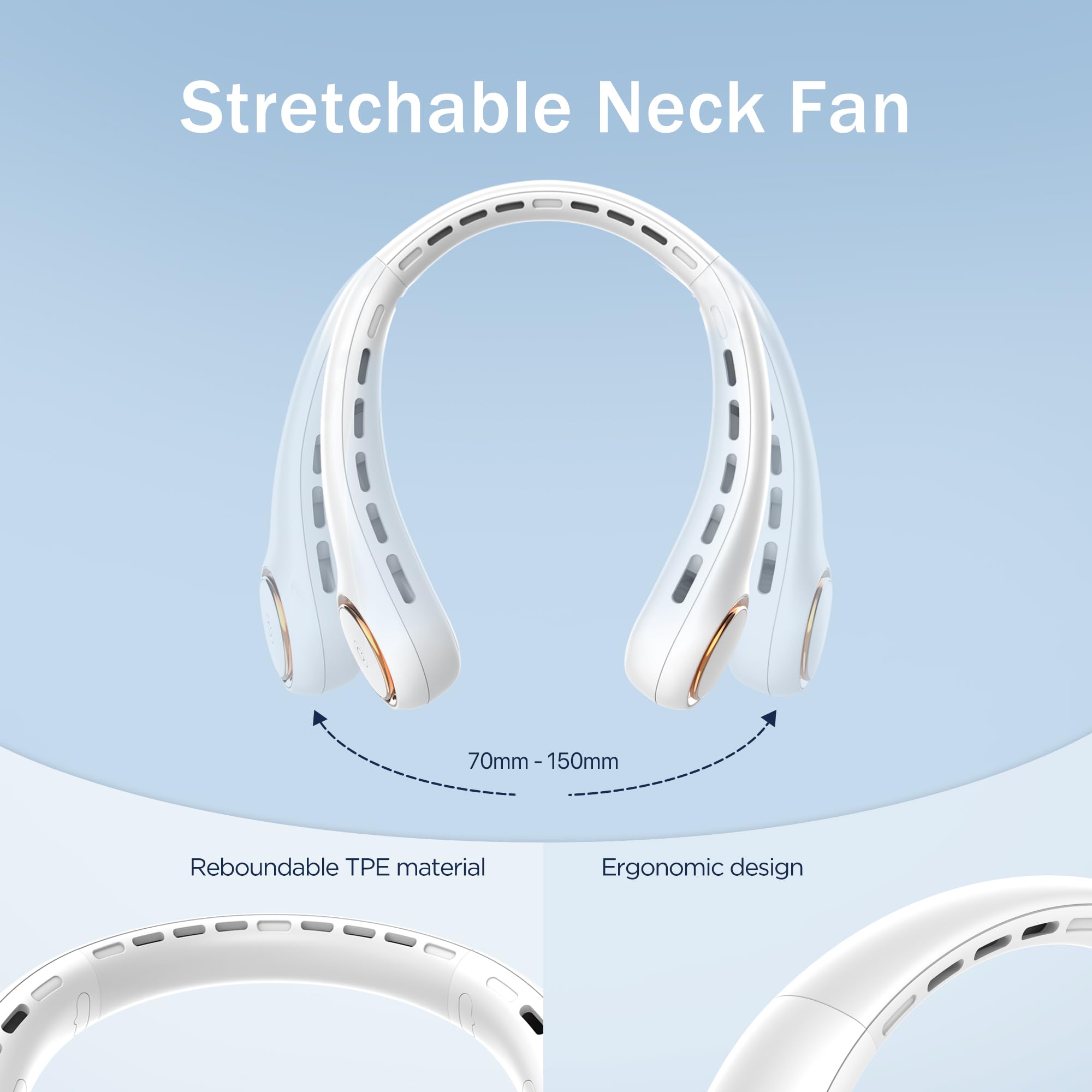 GULAKI ergonomic curved shape cushions the neck for extended wear.