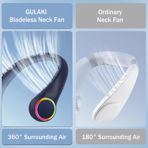 GULAKI navy-blue design neck fan matches outfits with style.
