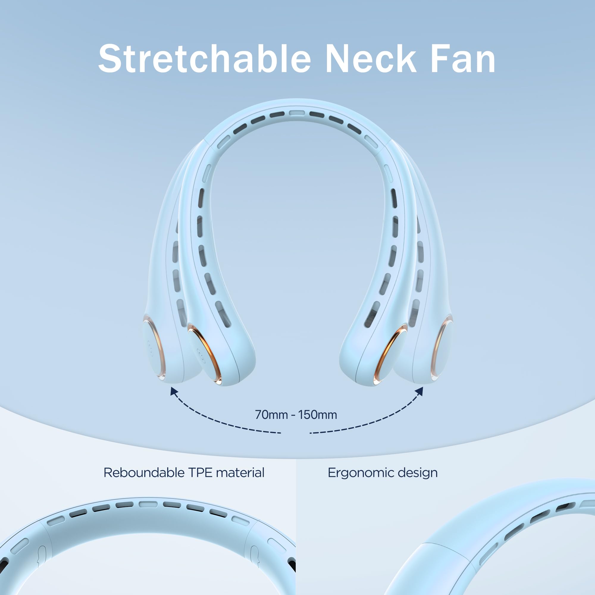 GULAKI neck fan operating quietly for near-silent cooling.