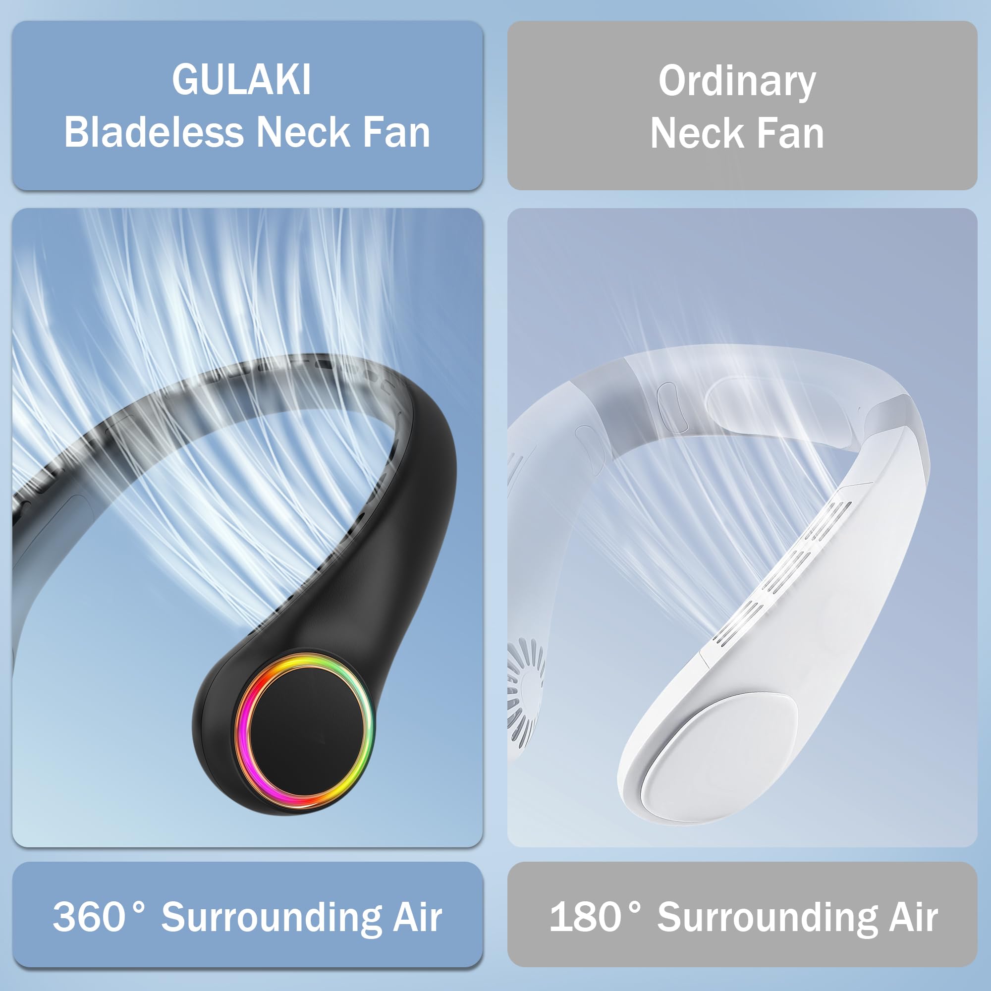 GULAKI neck fan soft breathable material reduces wear fatigue