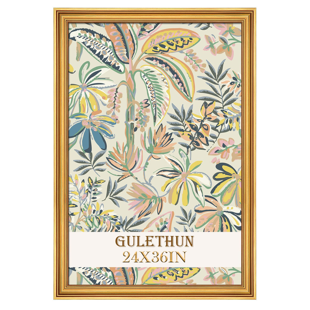GULETHUN 24x36 frame with gold finish for timeless wall displays.