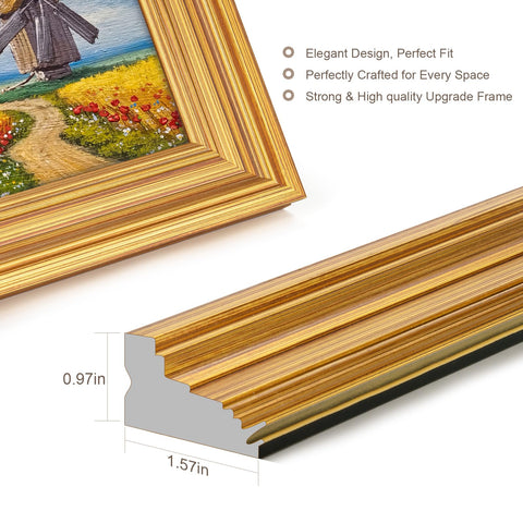 GULETHUN frame supports vertical and horizontal display arrangements.