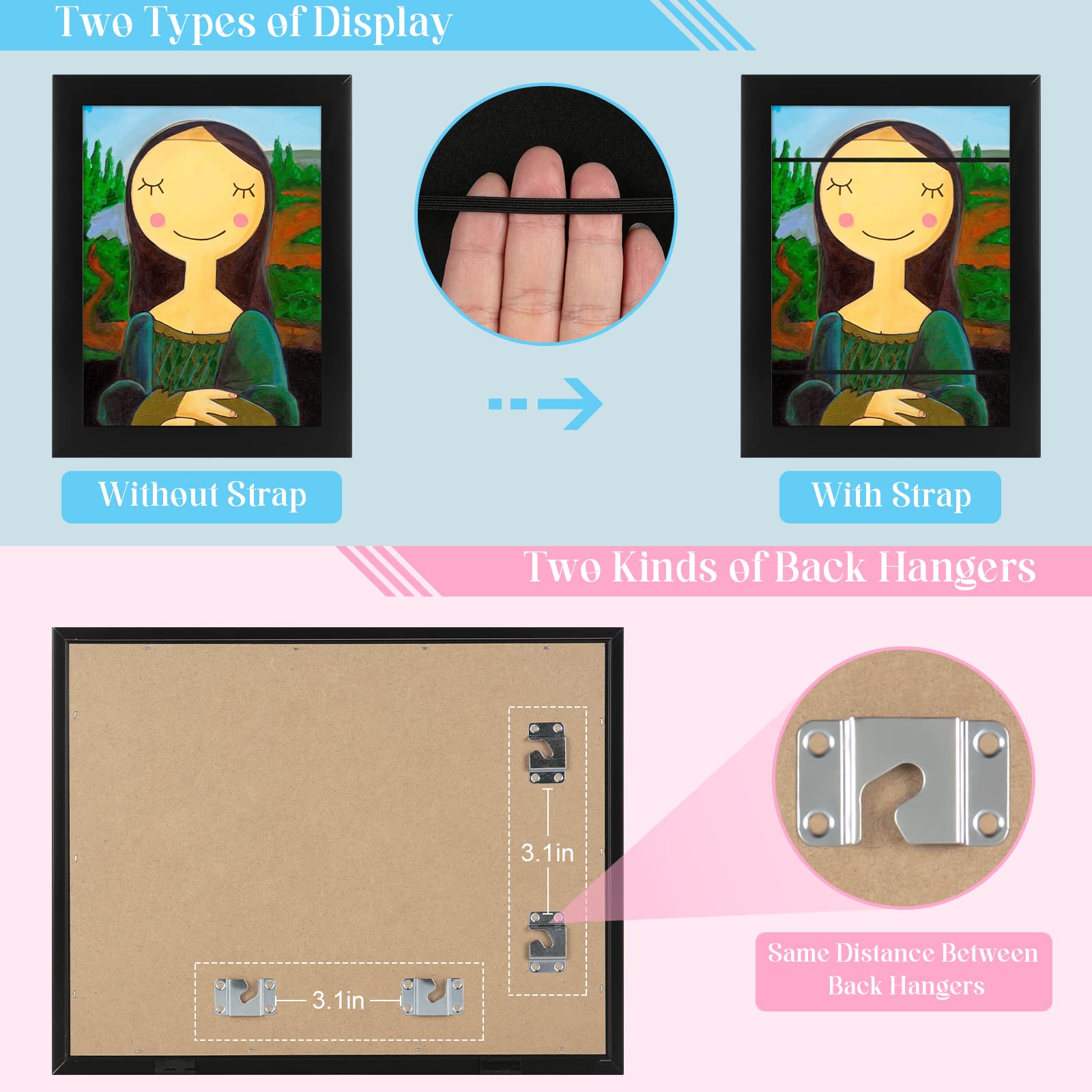 GULETHUN magnetic closure enables quick frame changes.