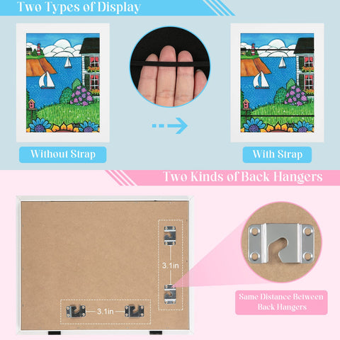 GULETHUN kids art frame magnetic closure simplifies art changes.