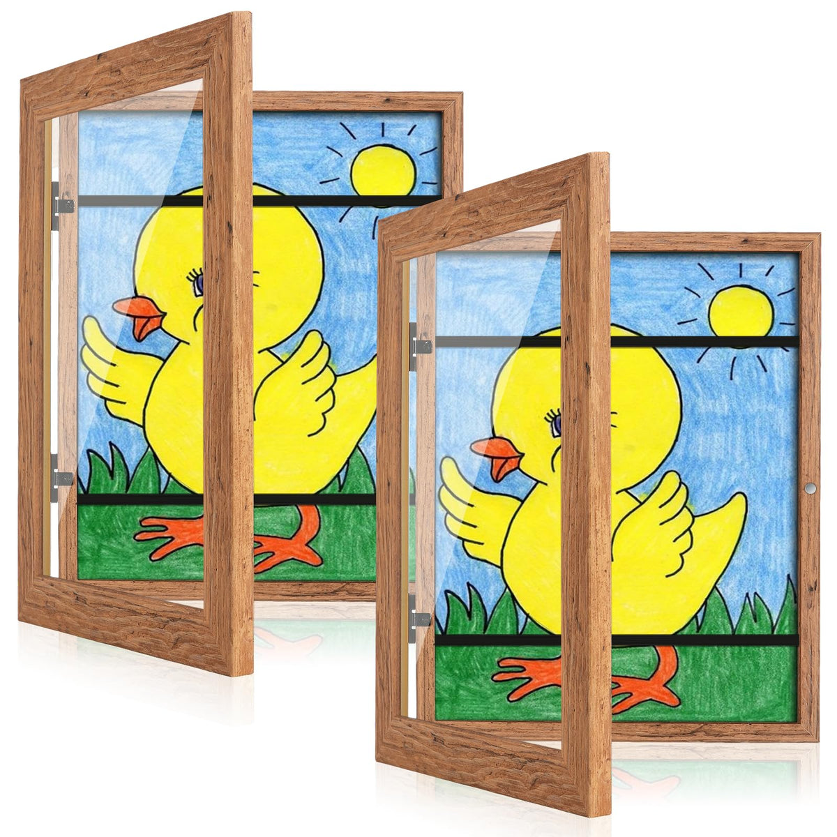 GULETHUN kids art frames front opening 8.5x11 for easy artwork rotation