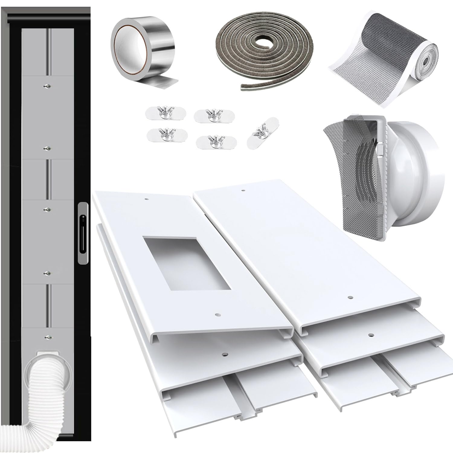 Gulrear Max 95 slider panels assembly for wide sliding doors enhances airflow and room cooling.