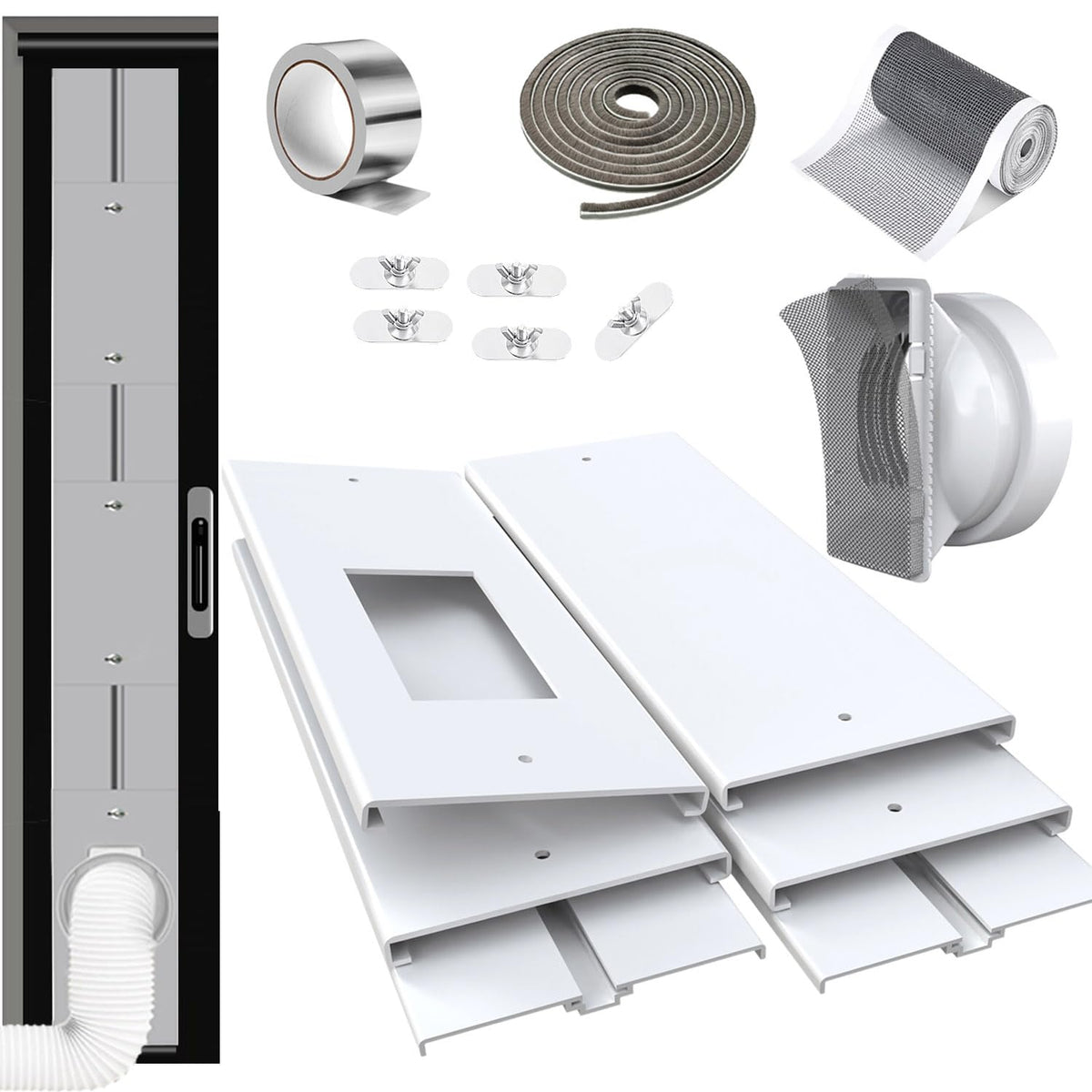 Gulrear Max 95 slider panels assembly for wide sliding doors enhances airflow and room cooling.