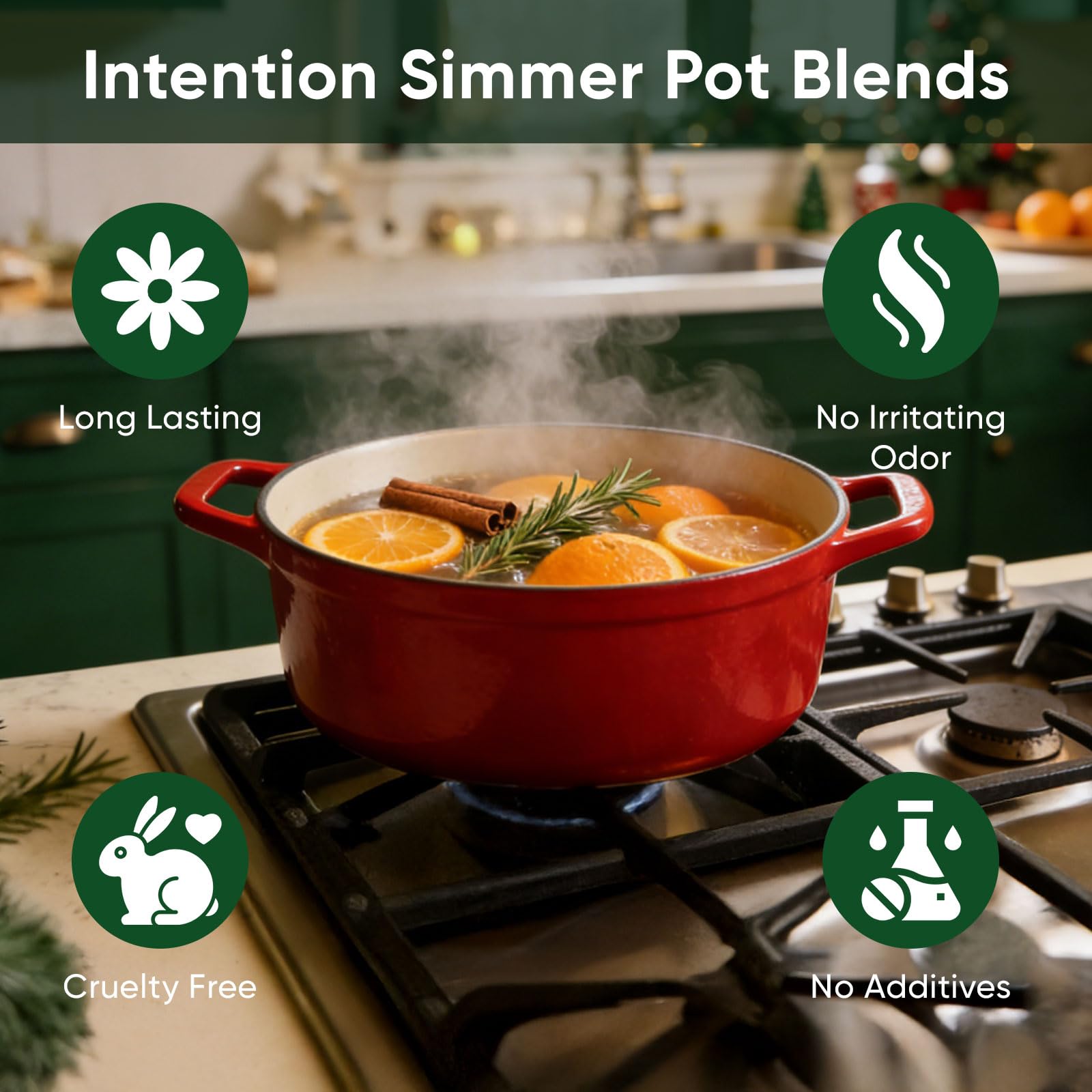 Guluxly Simmer Pot Chai Spice blend creates a cozy kitchen ambiance.