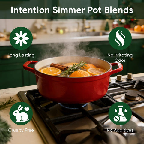 Guluxly Simmer Pot Chai Spice blend creates a cozy kitchen ambiance.