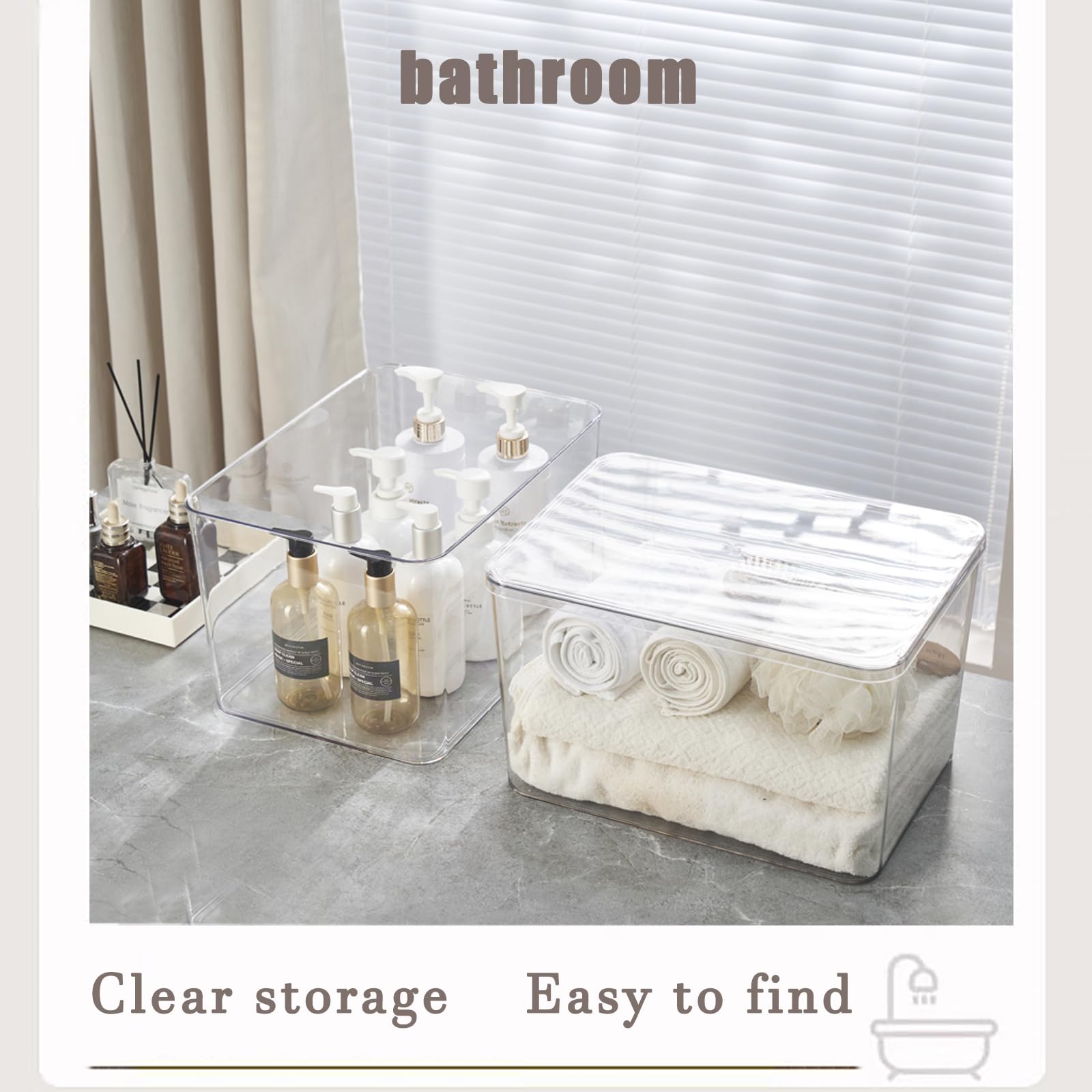 GUMEIGODA clear dust proof nursery bin keeps toys organized.
