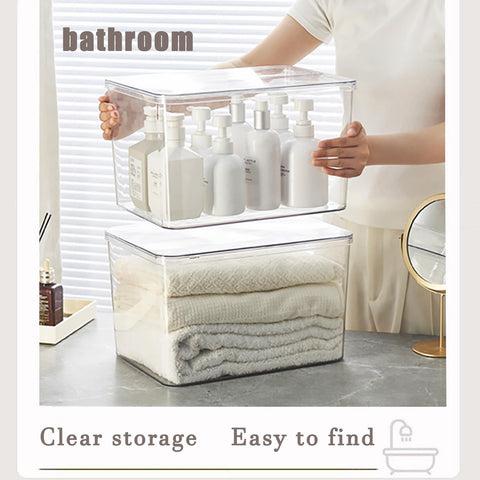 GUMEIGODA stackable 4XL bin with lid saves kitchen space.