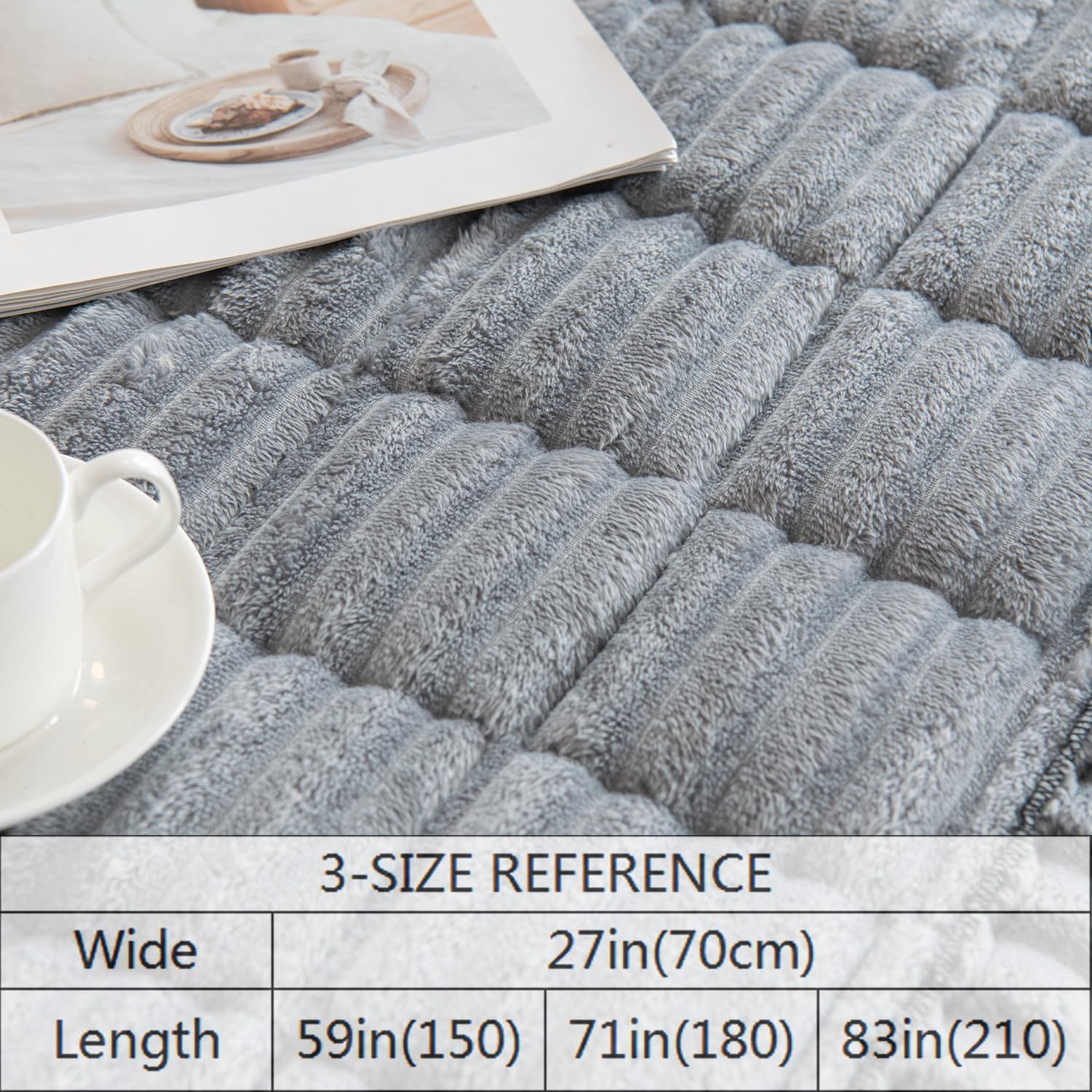 Gumfolk Pet Couch Cover 27x83 size demonstrates snug sofa fit.