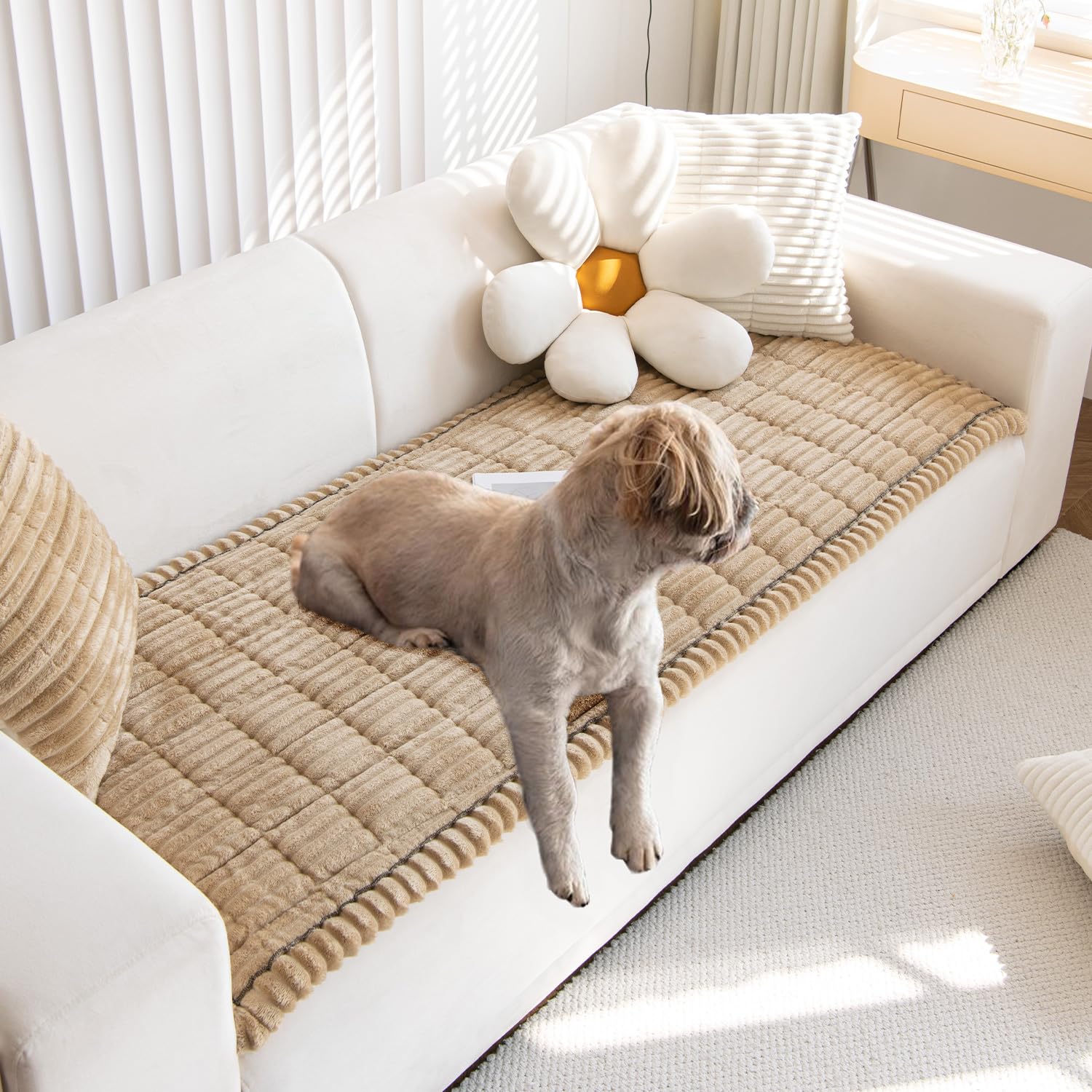 Gumfolk pet couch cover fabric texture details for durable sofa protection