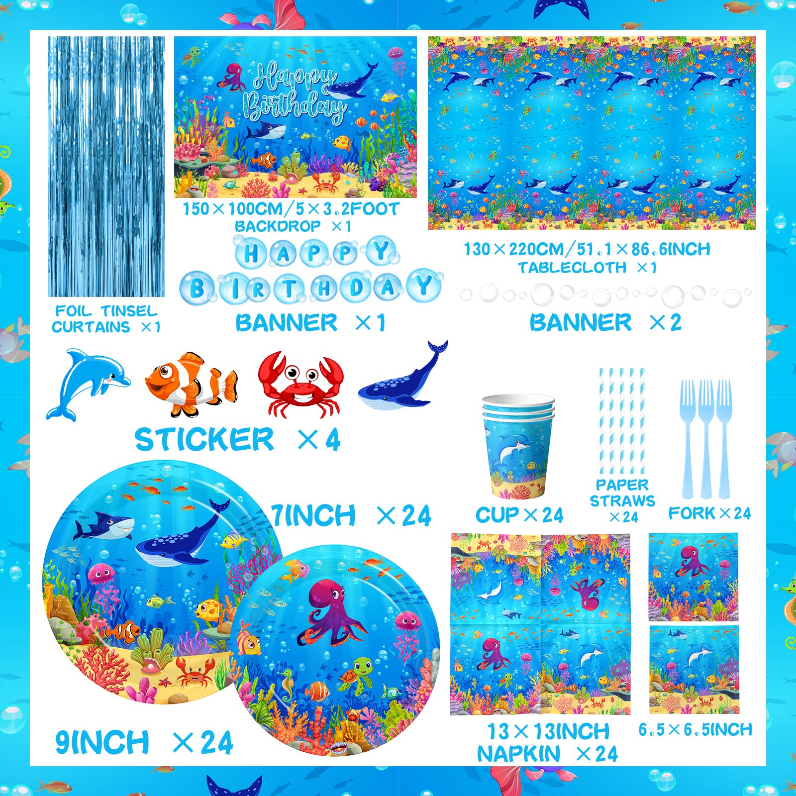 Gumwaqu Balloon arch kit adds dramatic entrance to your ocean party theme
