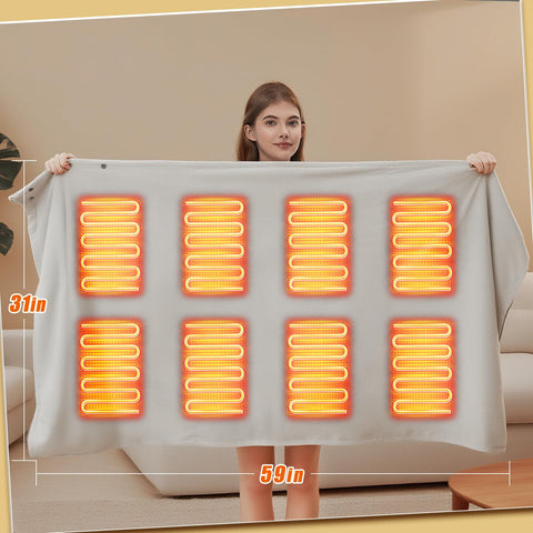GUOAN 10000mAh battery powers the blanket on the go.