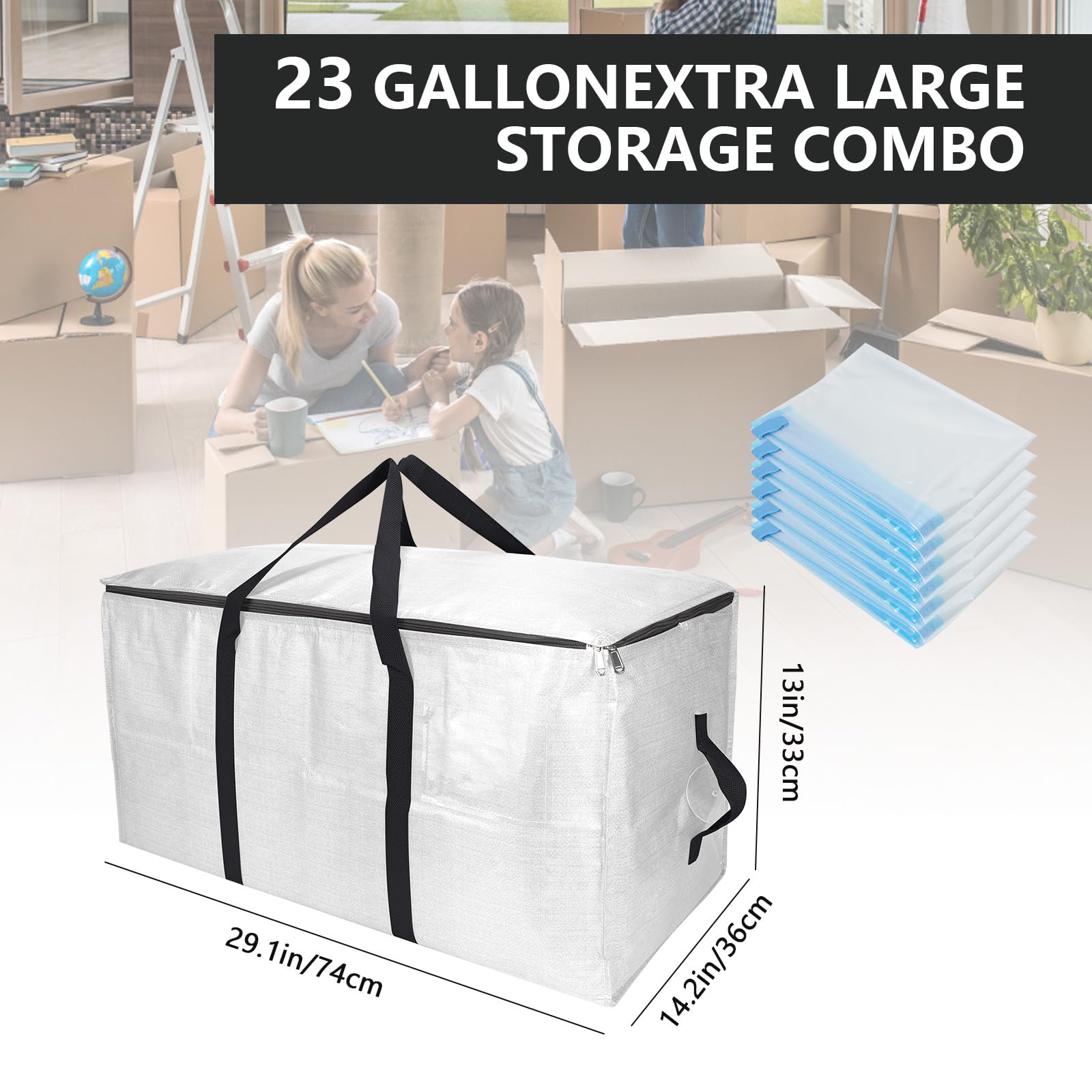 GUOBOYCL bag with dual carrying straps and handles for easy transport, ideal for college moves