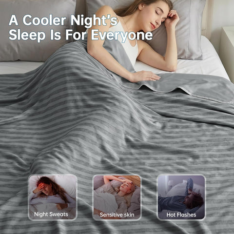 Guohaoi cooling blanket double-sided design featuring a breathable mica nylon top