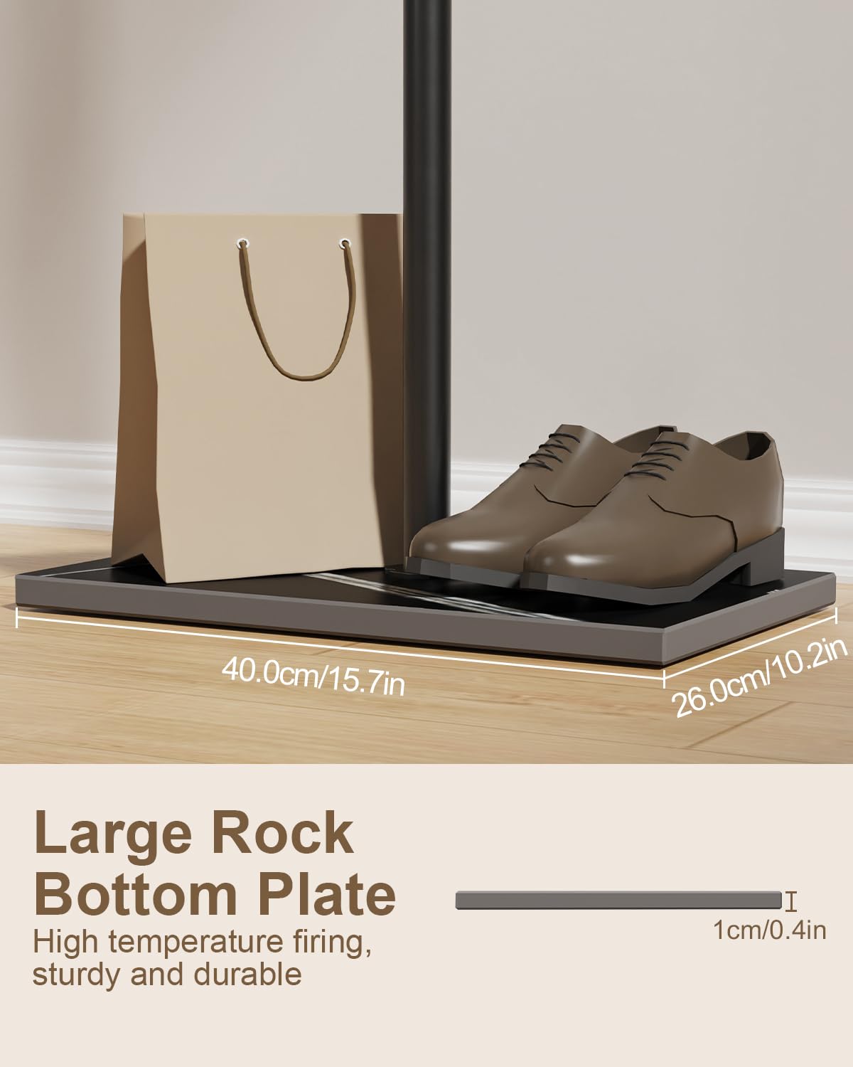 GUOHNHE T-shaped rack top view, compact footprint for small spaces.