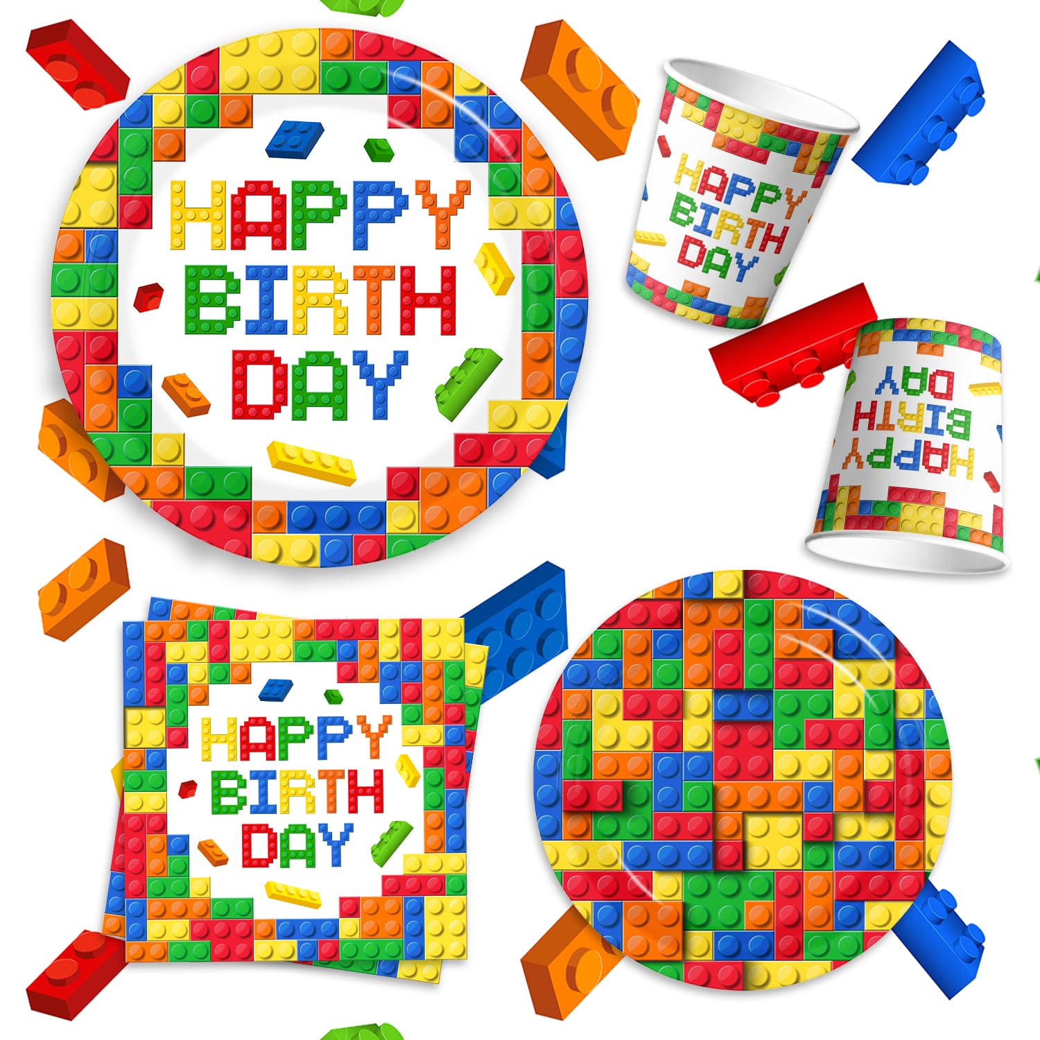 Gupesxu building block balloons add color and festive atmosphere.