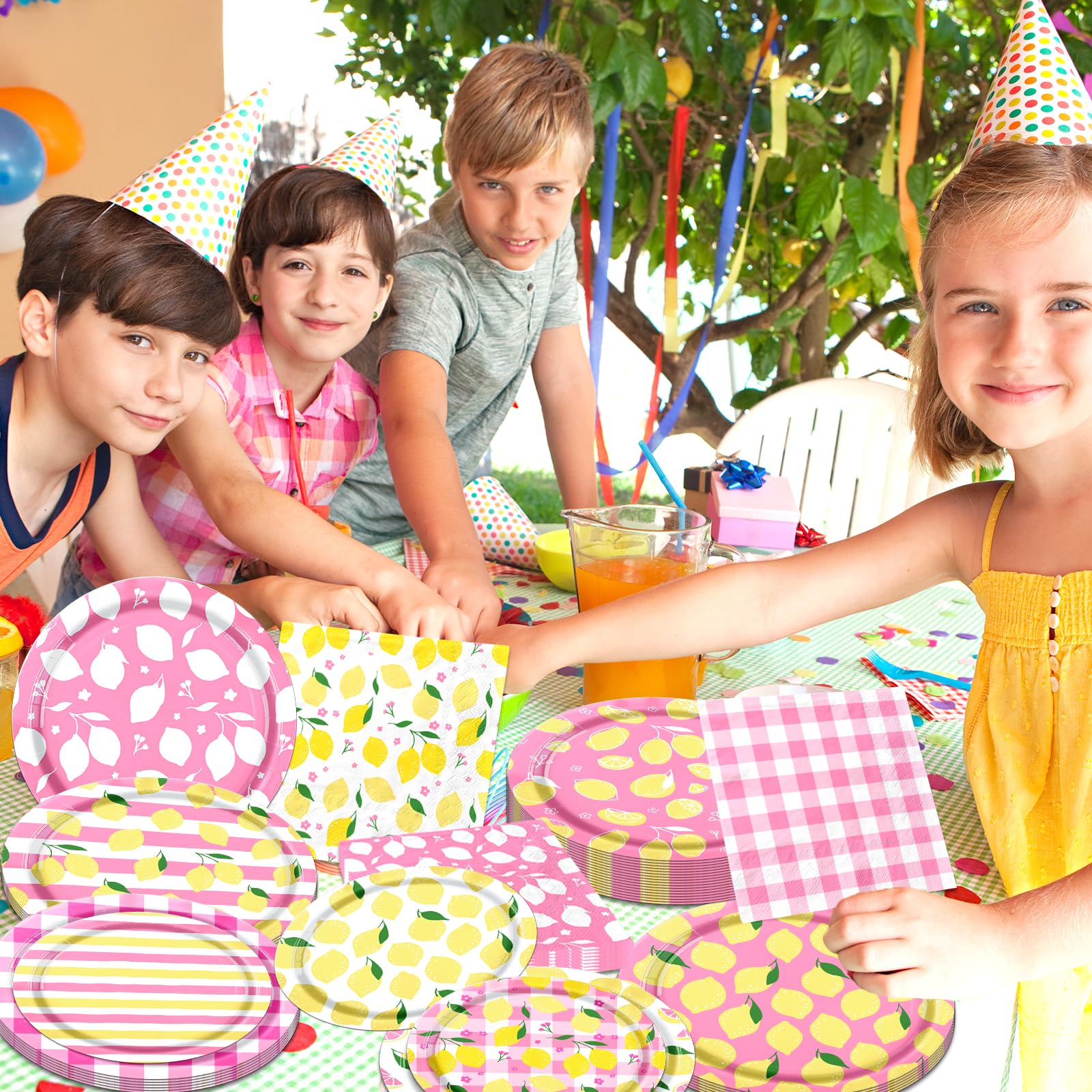 Gupesxu lemon napkins folded 6.5x6.5 inches, absorbent and soft