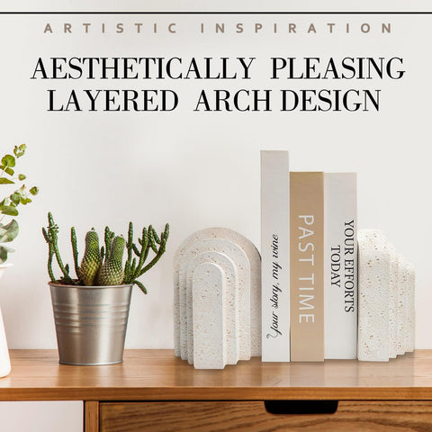 GUSFREUD book ends with silicone pads protecting furniture from scratches.