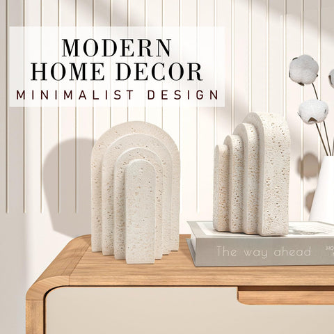 GUSFREUD decorative book ends complement modern home decor.