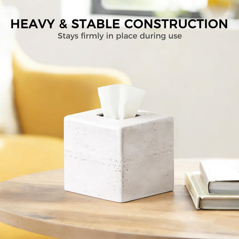 GUSFREUD easy-to-reposition tissue box cover on countertops.
