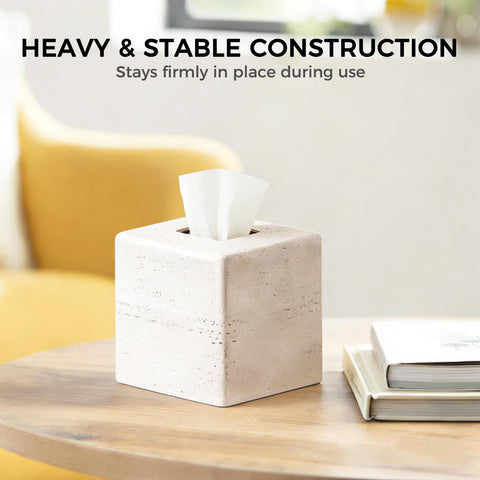 GUSFREUD stable tissue box cover weighs 2.6 lb for steady placement.