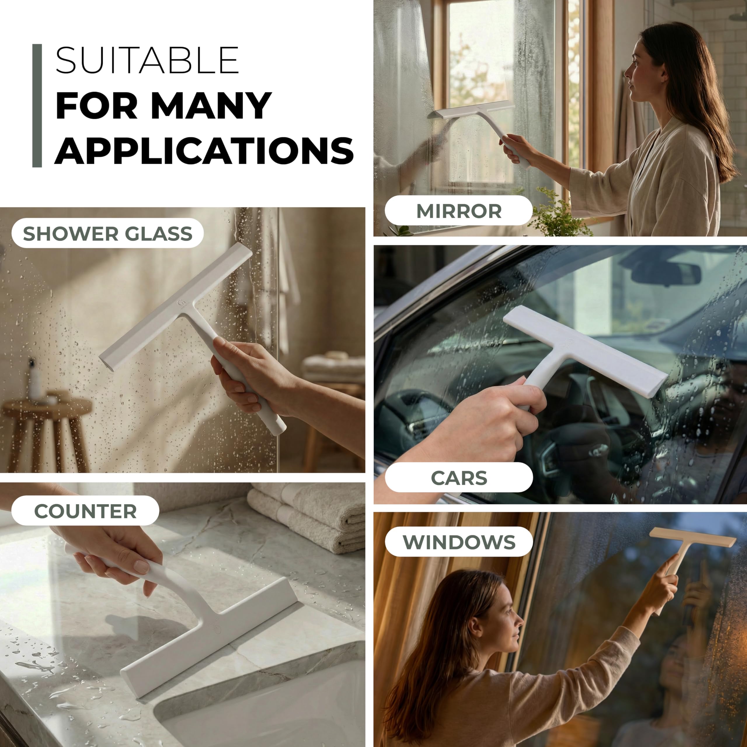 GÜTEWERK hygienic silicone coating resists dirt buildup and cleans easily.