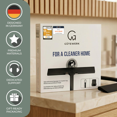 GÜTEWERK suction hook and adhesive mount for flexible placement