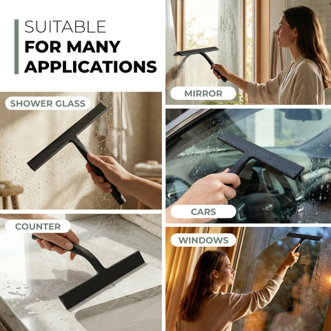 GÜTEWERK soft silicone blade delivers gentle, streak-free wipe