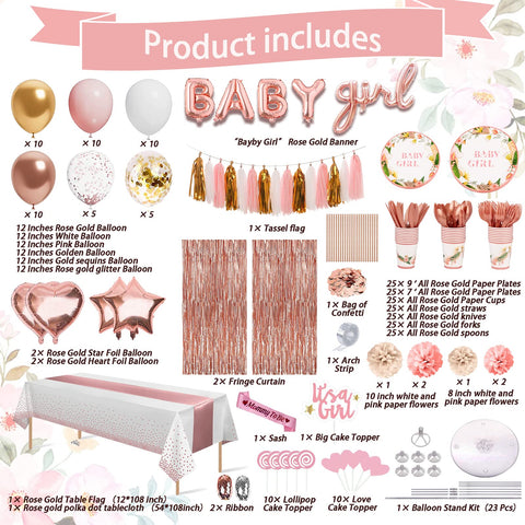 Guudmua baby girl banner for celebratory decor