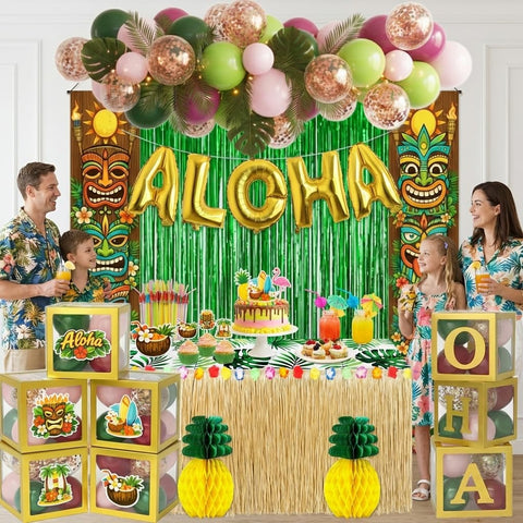 Guudmua tiki totem door banner doubles as eye-catching entry decor.