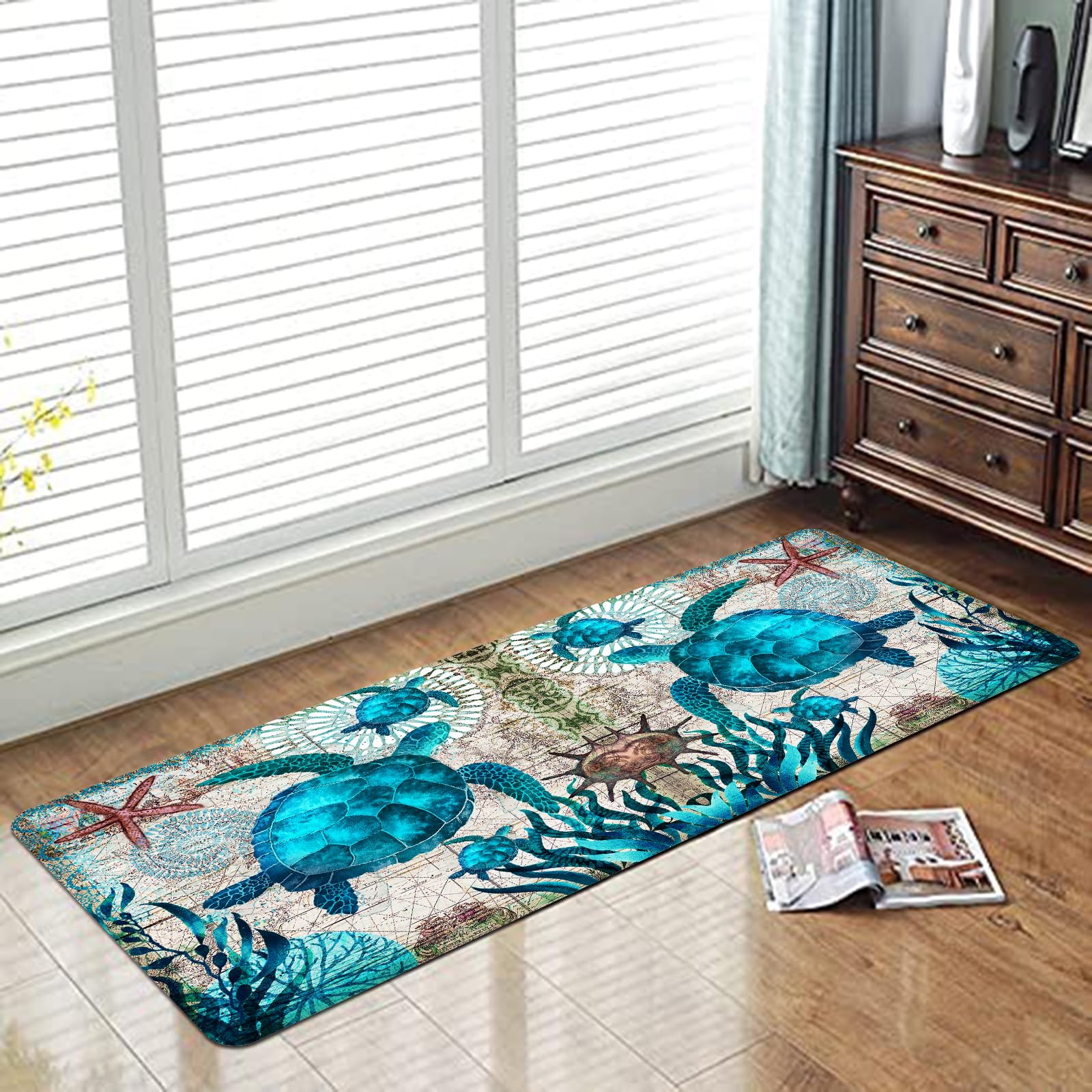 GUVICINIR absorbent cotton microfiber rug for quick moisture pickup