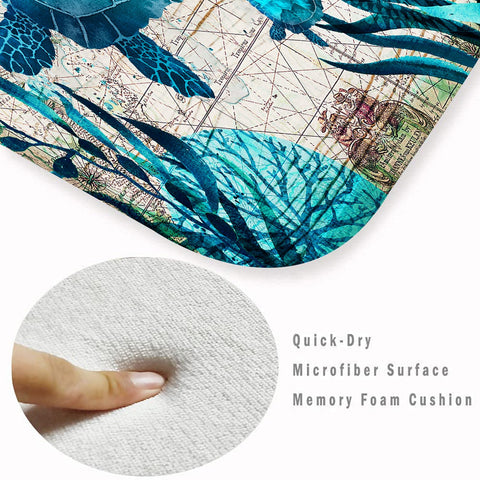 GUVICINIR washable rug in teal blue for high traffic areas