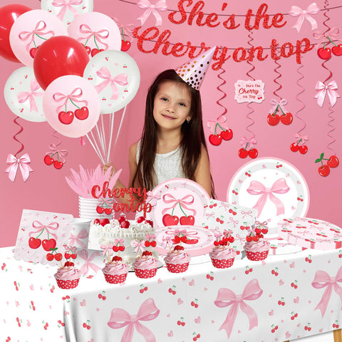 Guzbewu cherry plates 7-inch perfect for cute dessert service