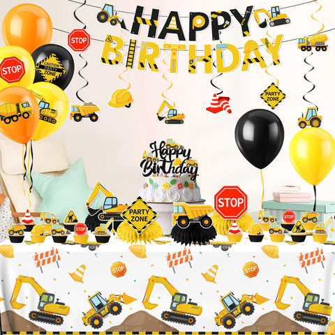 Guzbewu construction balloons 14-count brighten indoor celebrations