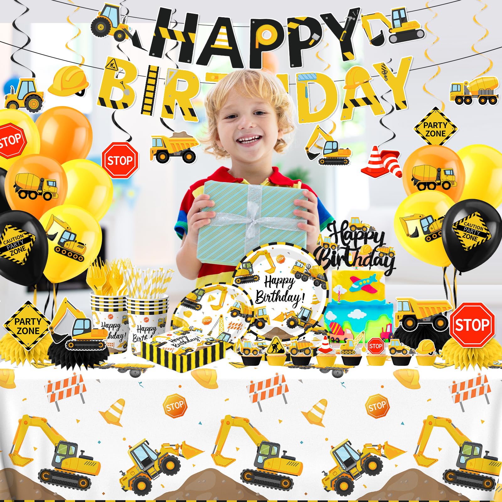 Guzbewu construction cups 24-count ideal for kid-friendly beverages