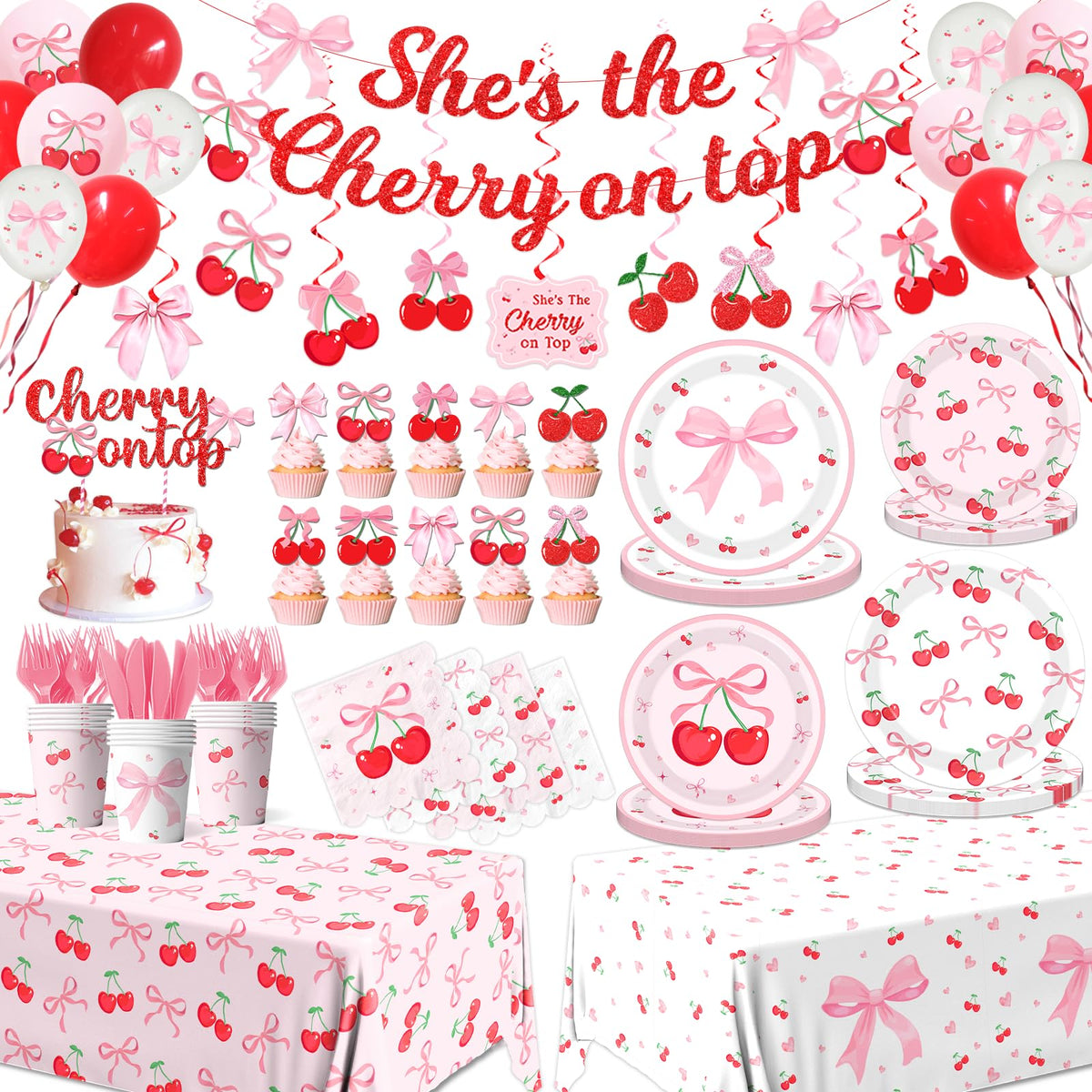 Guzbewu pink bow plates 9-inch ideal for festive table settings