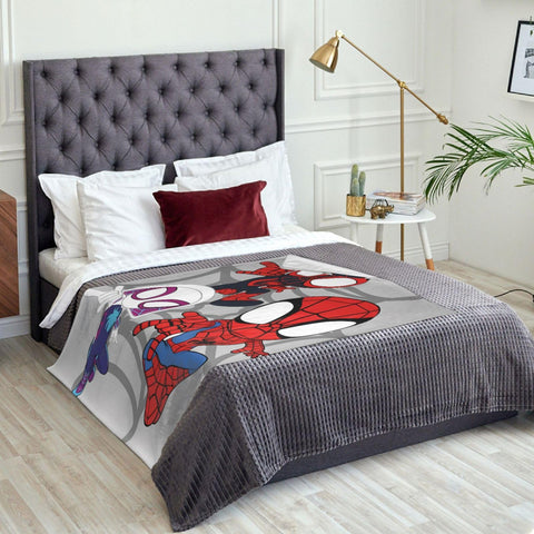 GVIOOEI Spider Blanket on bed adds warmth and playful charm.