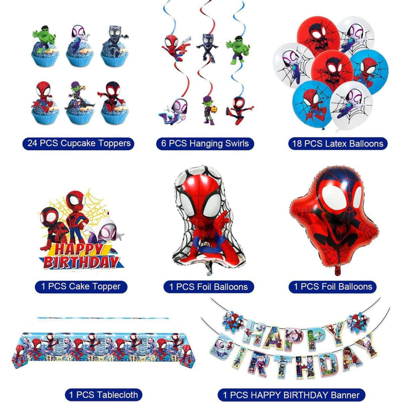 GVIOOEI spider tablecloth and toppers elevate dessert display