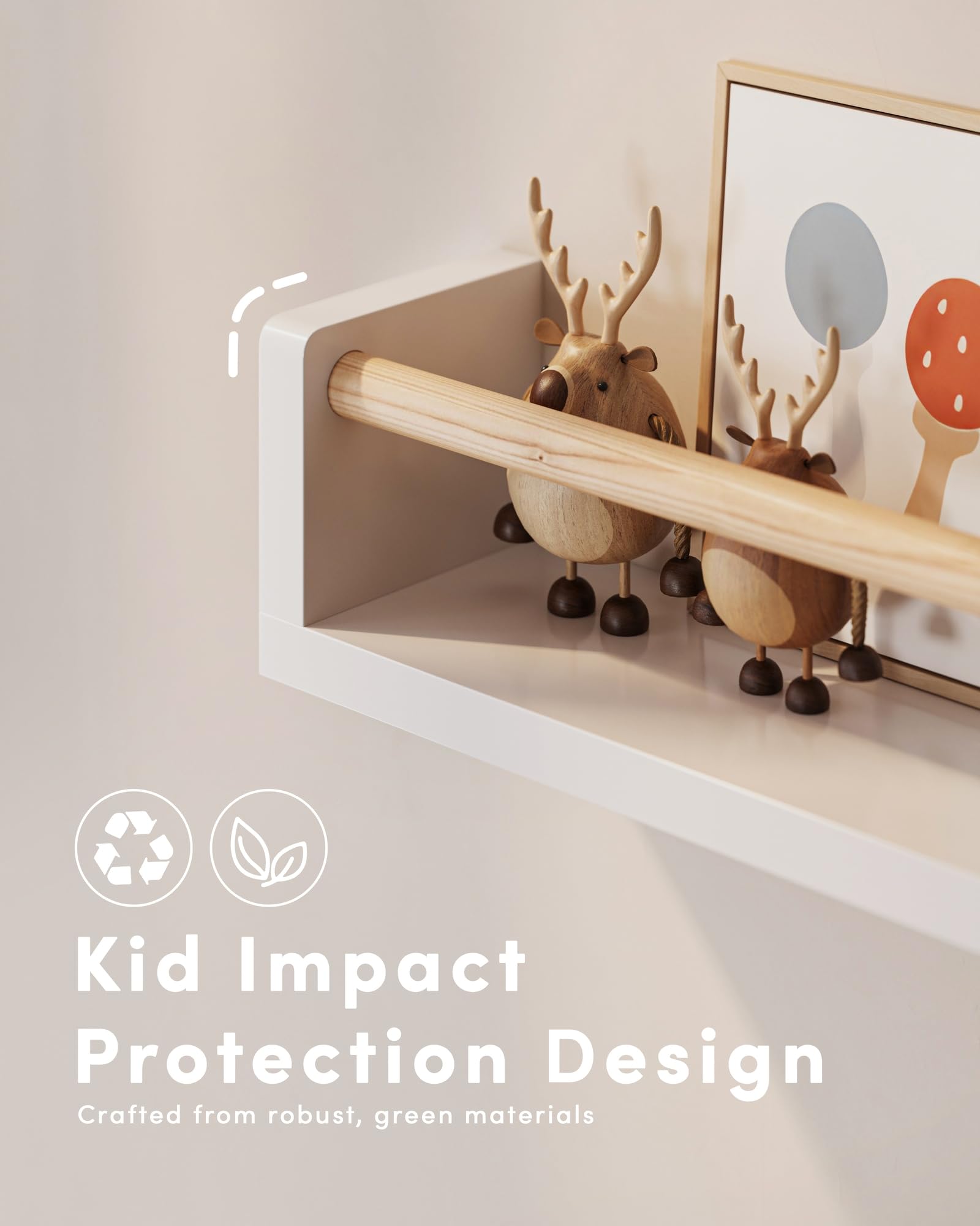 G&W Gruwald 3-piece set complements modern interiors while storing books and small toys.